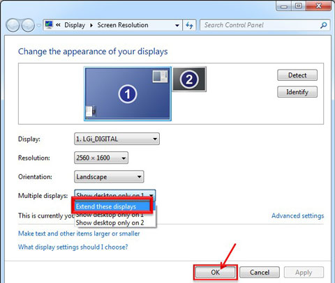 Intel Quick Sync video, Extend these displays