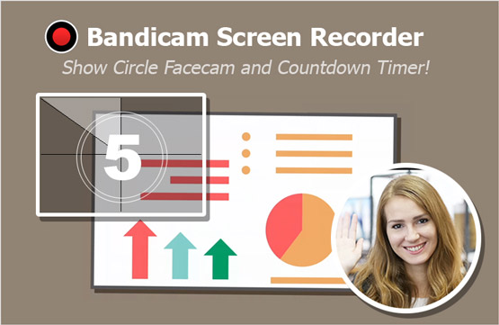 circle Facecam, show countdown timer