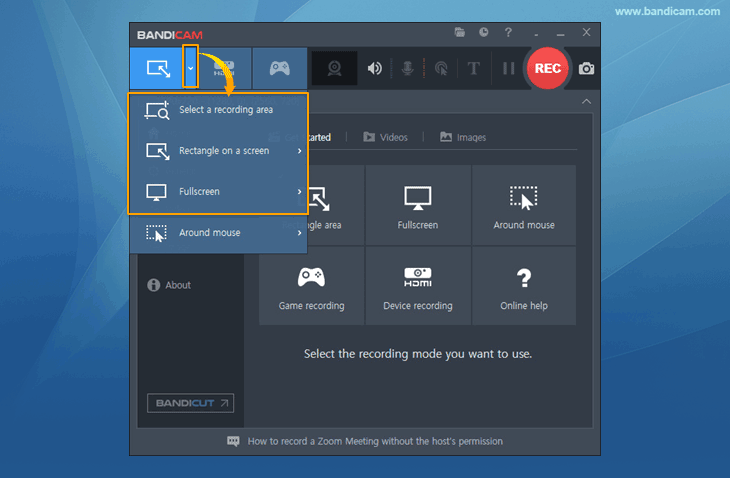 Record computer screen, Bandicam