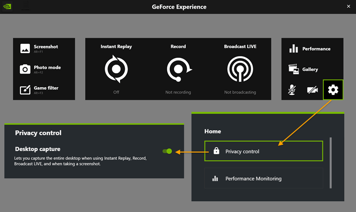 Nvidia Shadowplay, GeForce experience