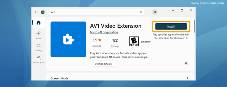 AV1 Video Extension