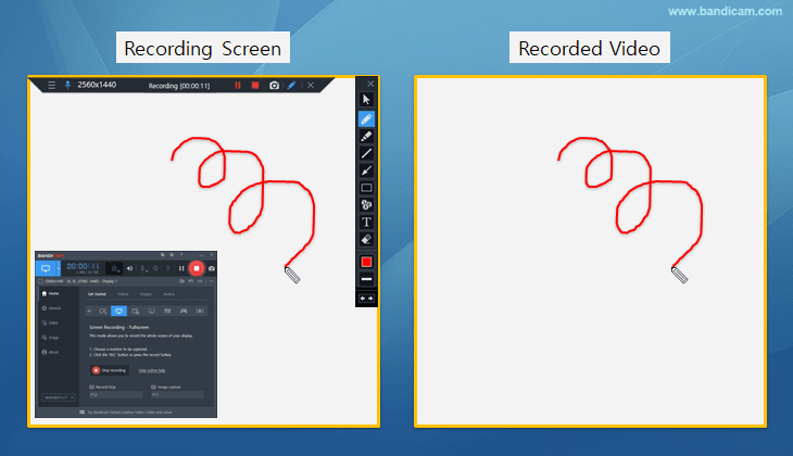 Exclude Bandicam windows, hide recording controls