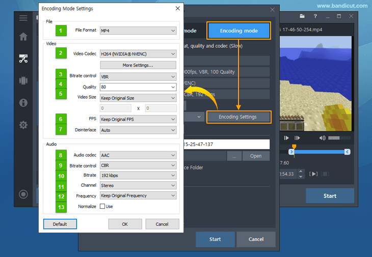 Encoding Mode Settings