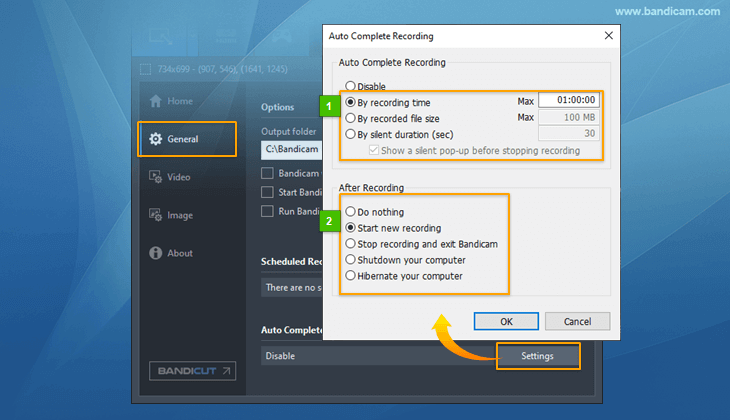 Twitch recording software, auto stop recording, auto start recording