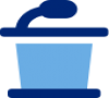 Blue icon of a podium lectern