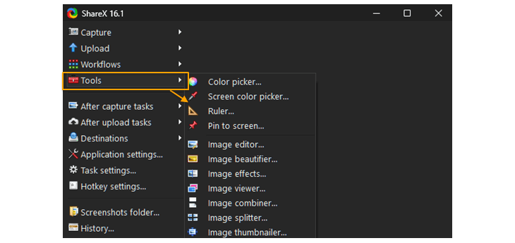 ShareX tools