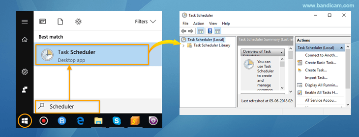 Start Windows task scheduler