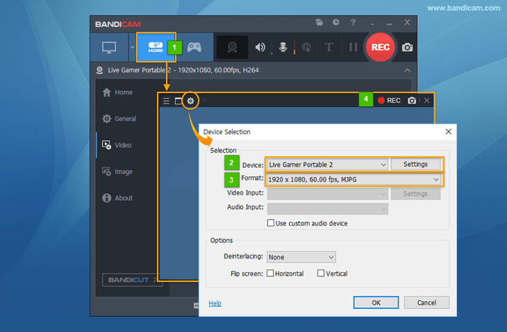 How to record a video capture device