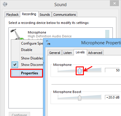 remove microphone fireworks/noise in Windows Vista/7/8/10/11