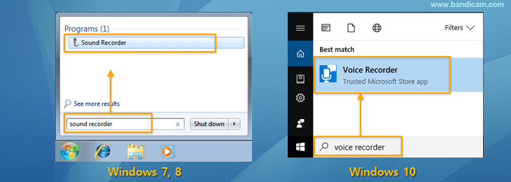 Windows voice recorder, Windows sound recorder